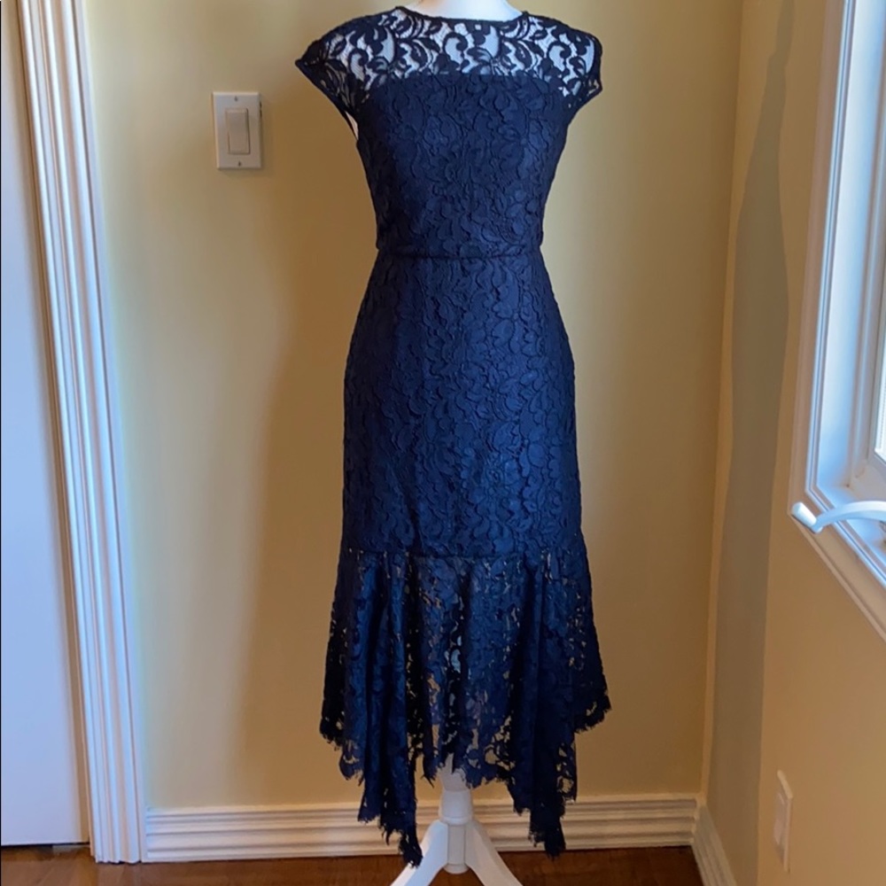 Banana Republic Navy Lace Dress
